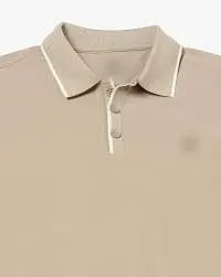 Tipped-collar polo — Beige, view 2