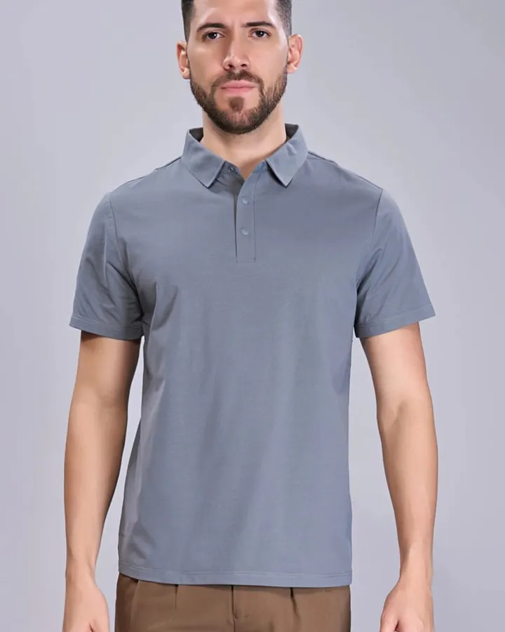 Classic polo — Grey, view 1